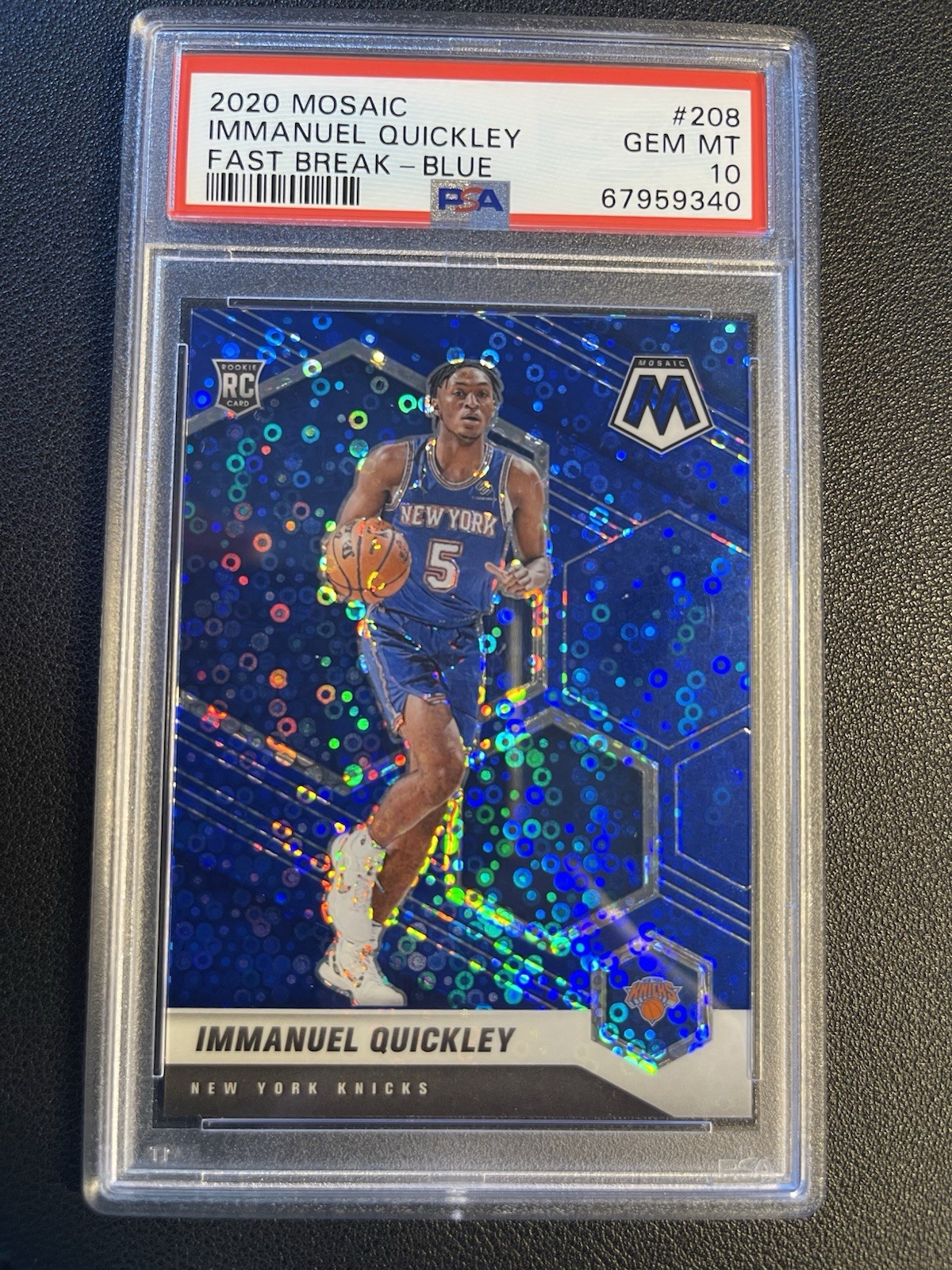 2020 mosaic Immanuel Quickley Fast Break Blue #208