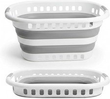 45L Collapsible Laundry Basket Folding Pop Up Washing Hamper with Handles