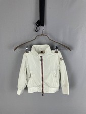 Moncler Kids Jacket Size S White Nylon Full Zipper Long Sleeve Winter Wram