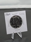 Lot of 2- 1964 Kennedy Silver Half Dollars 90% Silver $1 Face Value--AU--B-146