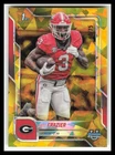 2025 Bowman Chrome University Sapphire Football Yellow Nate Frazier #80