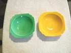 2 Fiestaware Riviera Vintage Yellow and Green  6”Bowl Fiesta HLC  USA