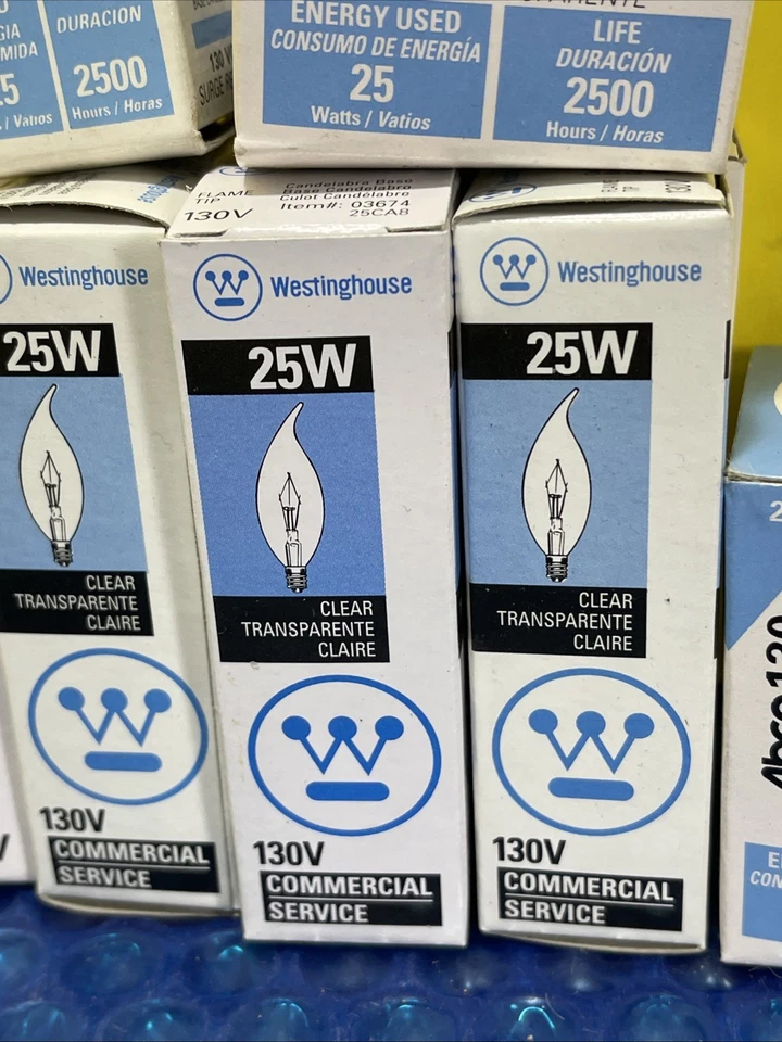 Westinghouse 25W Light Bulb 130v Clear Bulb Lot 10 - Image 3 of 4