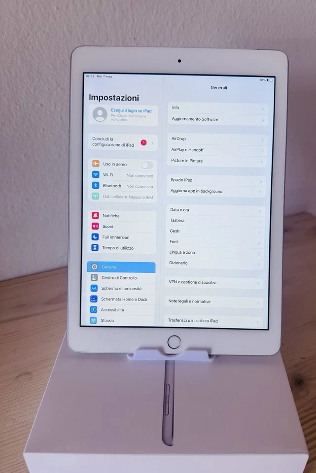 Apple iPad 5a Gen 32GB Wi-Fi+SIM 9.7 bianco  ottime condizioni perfettamente - Immagine 4 di 4