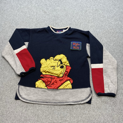 Vintage Disney 90s Winnie The Pooh Big Face Crewneck Sweatshirt Size 7