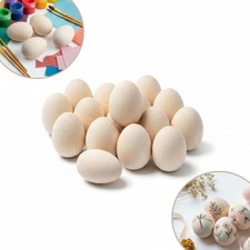 HOLZEI Decoupage EIER Holz-Ei 30 Stück naturbelassen zum Verzieren