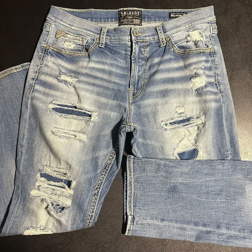 Salvage Supply Company Mayhem Straight Regular Fit Distressed Jeans