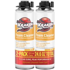 Kraken Bond Polyurethane Foam & Foam Gun Cleaner 2 Pack – Gun Not Included