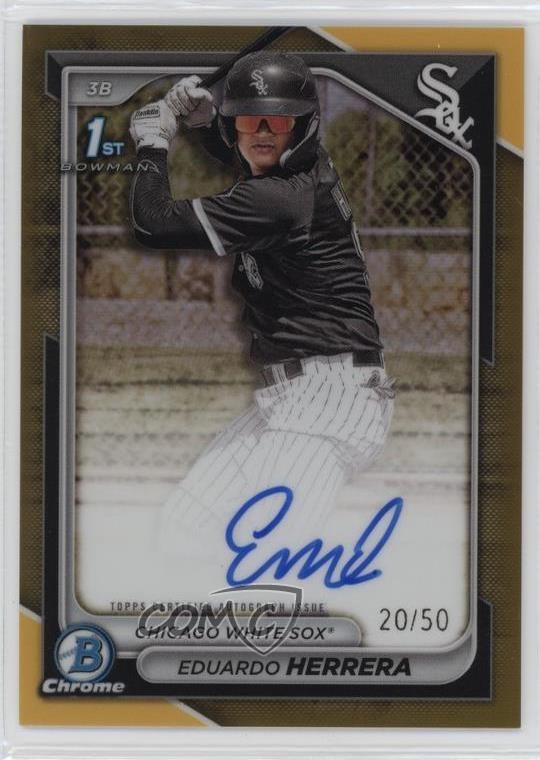 2024 Bowman Chrome Prospect Gold Refractor /50 Eduardo Herrera #CPA-EH Auto 6m7