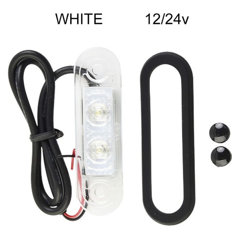 TAIL LIGHT WHITE STYLE LED FLUSH FIT KELSA BAR MARKER LAMP LIGHT,12v 24v BRAKE - Picture 13 of 24