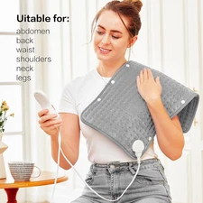 Super Extra Large Heating Pad 16"x30" 9 Heat Levels Auto Shut-Off Fast Heating