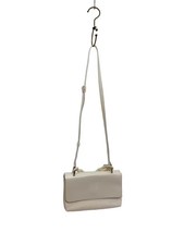 Borsa a tracolla MSGM, smaltata, bianca
