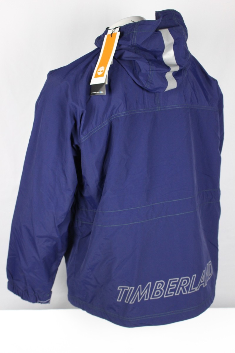 Timberland ダークブルー マウンテンパーカー Timberland Men's Windbreaker Jacket Full Zip Hooded Waterproof