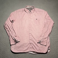 Ted Baker Shirt Mens 5 Pink Long Sleeve Button Up Casual Cotton Preppy Colorful