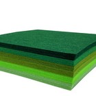 6x8 Pcs Felt Fabric Sheet 6x6 inches Green Series Craft Squares Nonwoven 1mm .
