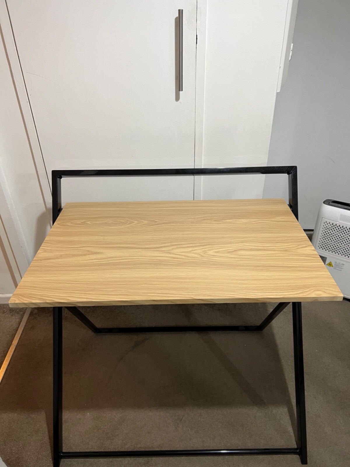 Habitat Compact Folding Office Desk Black & Oak 881/490 eBay