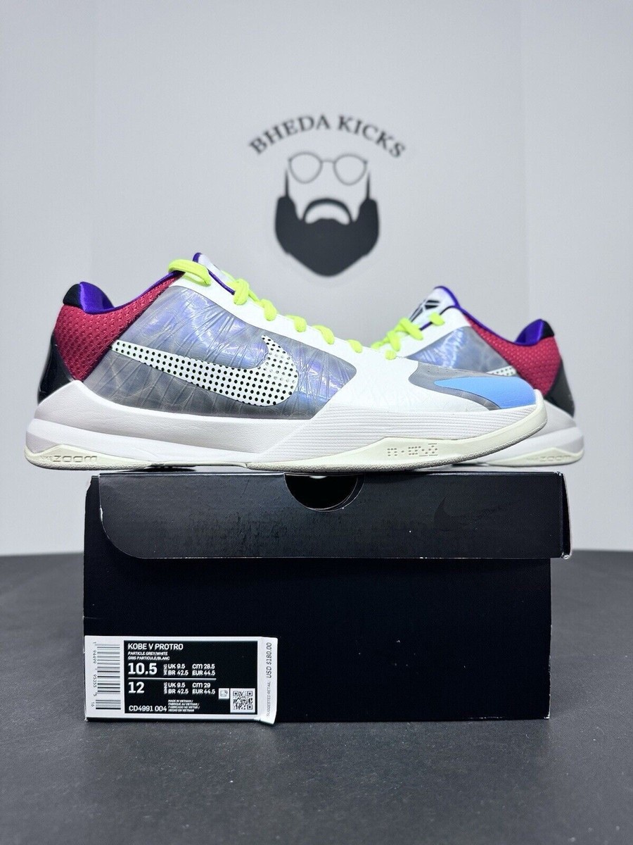 NEW Nike Kobe 5 V PROTRO x PJ TUCKER PE Particle Grey White CD4991  