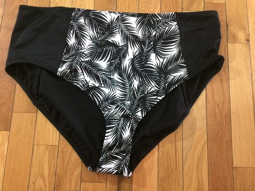 Joe Boxer Bikinihose Größe 3X Hohe Taille Schwarz Weiß Damen Bademode Strand Neu - Bild 1 von 6