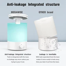 Humidifier Cool Mist for Bedroom/Water Filter/Oil Diffuser/Auto Shut Off/7-Light