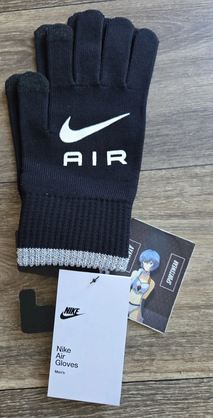 NWT Nike Air Swoosh Knit Training Gloves Unisex Black Small/Medium S/M
