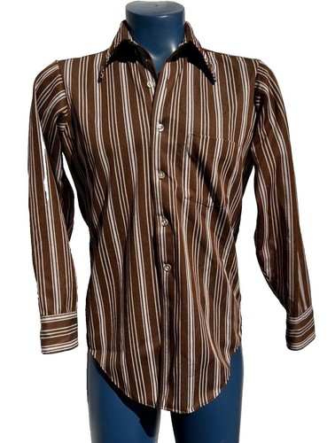 VINTAGE McGregor Shirt Men Medium Brown Scotset Million Mile 60s