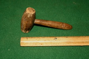 Vintage Miniature 4-3 4 Turned Wooden Mallet Tool Vintage Miniature 4-3 4 Turned Wooden Mallet Tool