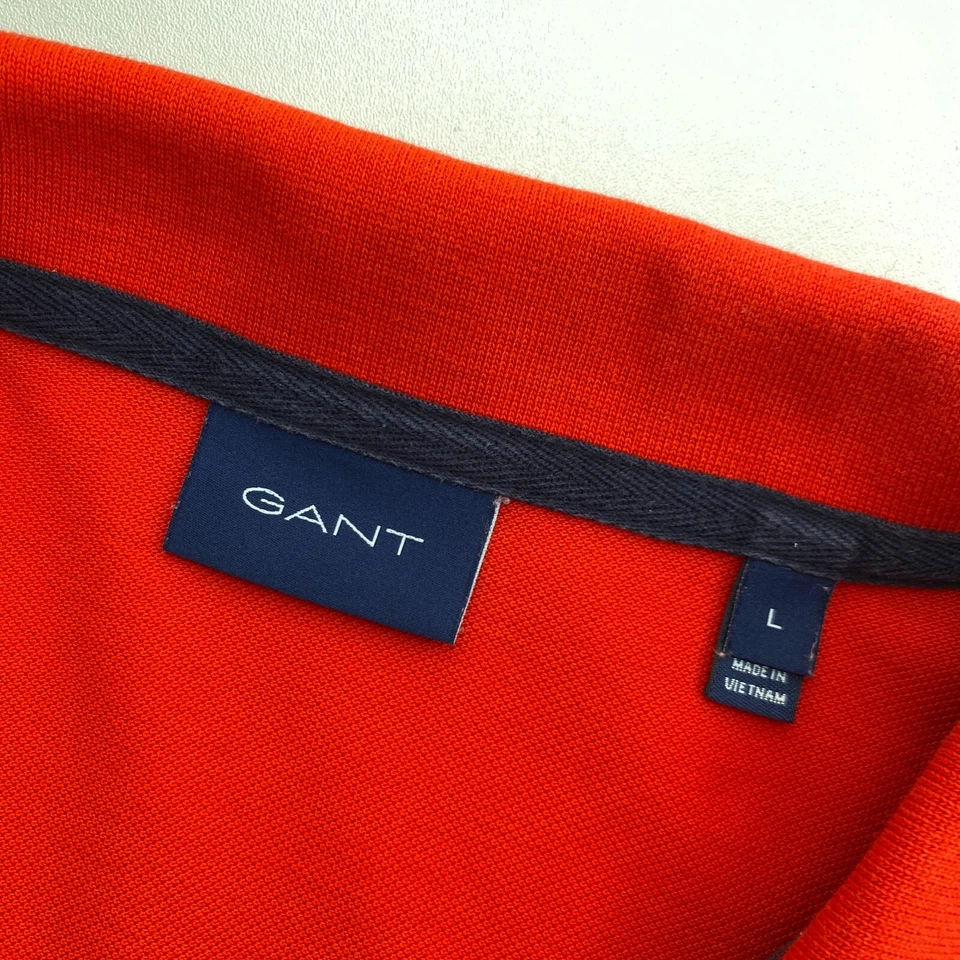 Gant Rouge Archive Shield Emb Pique Rugger Polo Shirt Taille L - Photo 4/4