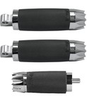 Harley Excalibur Foot Pegs & Shift Peg by Avon Grips Chrome 3 Piece Set Softail
