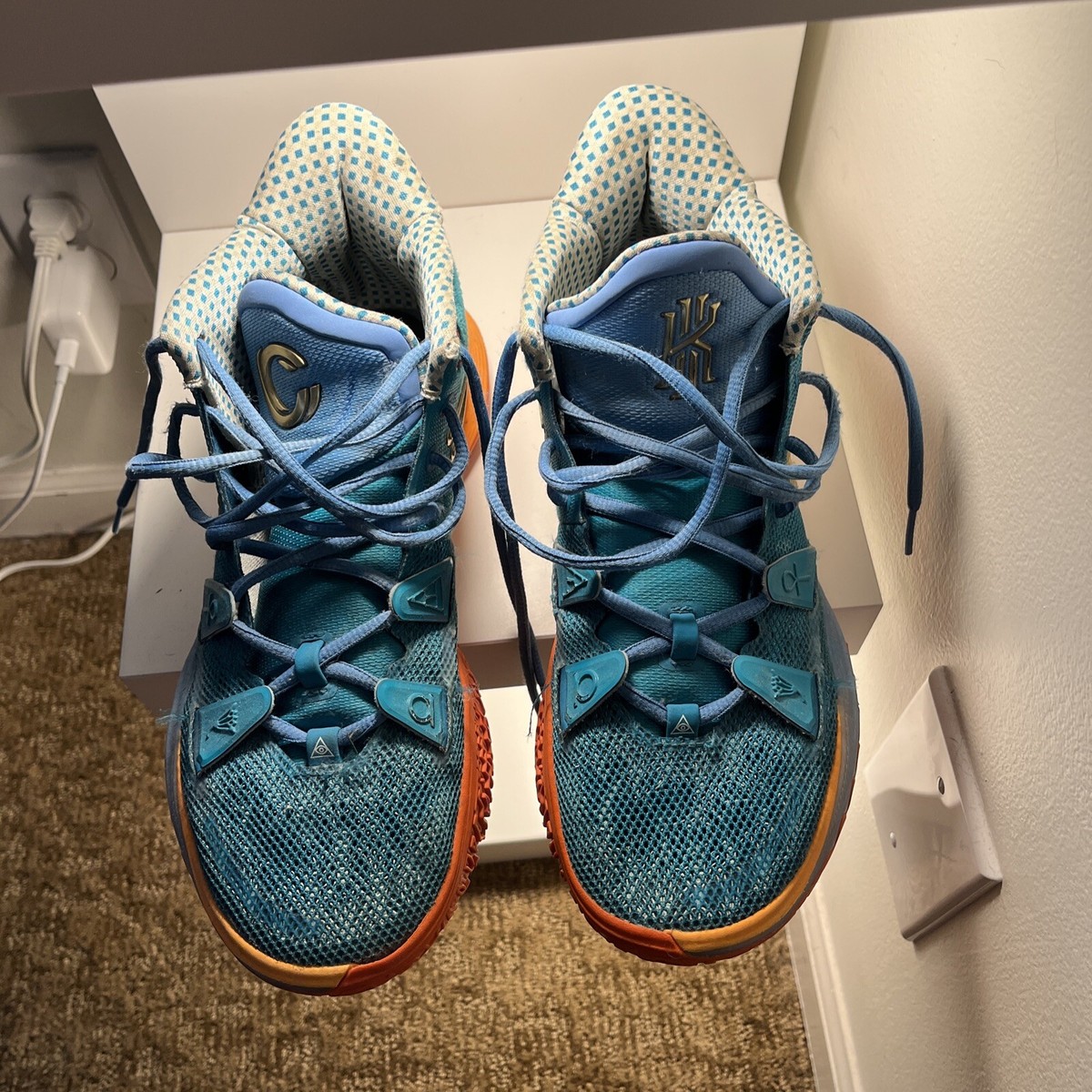 Size 8.5 - Nike Kyrie 7 Concepts Horus Orange-Ice/Teal | eBay