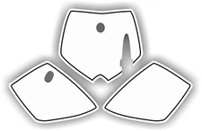 02-08 KTM 50 SX Number Plate Sticker Kit Decal Graphic graphics plates ktm50