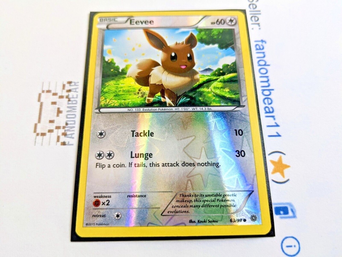 Eevee REVERSE HOLO card 63/98 XY Ancient Origins Evolution Pokemon