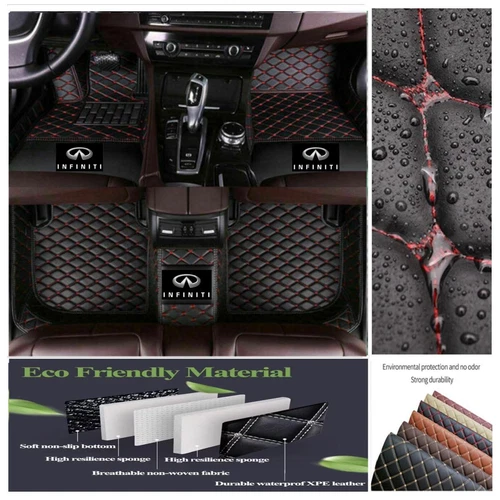 For INFINITI Q50 Q60 Q70 All Models Car Floor Mats Custom Waterproof Carpets - Bild 31 von 47