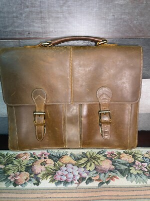 Connor Briefcase Men's Laptop Messenger is Crafted From Crazy Horse Leather