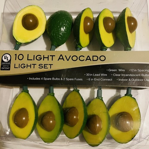 10 Leuchten Avocado Leuchten Set von Kurt S Adler grün Draht Innen/Außen - Bild 1 von 3