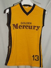 MAGLIA SHIRT MAILLOT CANOTTA BASKET MATCH WORN GOLDEN MERCURY CATANIA n°13 80's 