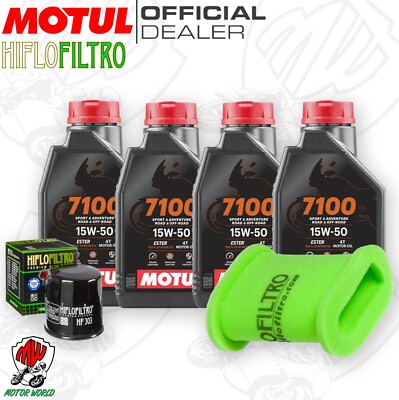 Inspektionskit Öl Motul 7100 15W50 + Filter Kawasaki KLE 500 1992