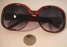 Vintage Everyday FOSTER GRANT NSO412 EVE Oversized Sunglasses Snakeskin Frames 