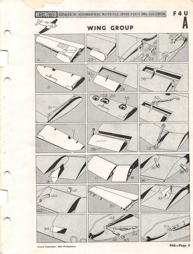 1944 VOUGHT F4U CORSAIR AIRFRAME SPARE PARTS (ASO) CATALOG FLIGHT MANUAL-CD - Picture 3 of 11