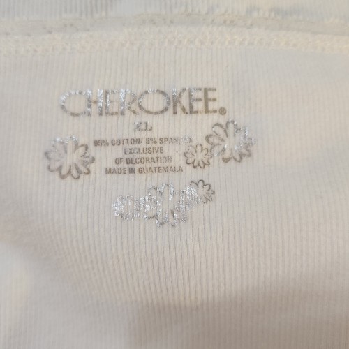 Cherokee Girls Cami Size XL White Lace Trim Ribbed Youth Top Tank Camisole - Picture 5 of 6