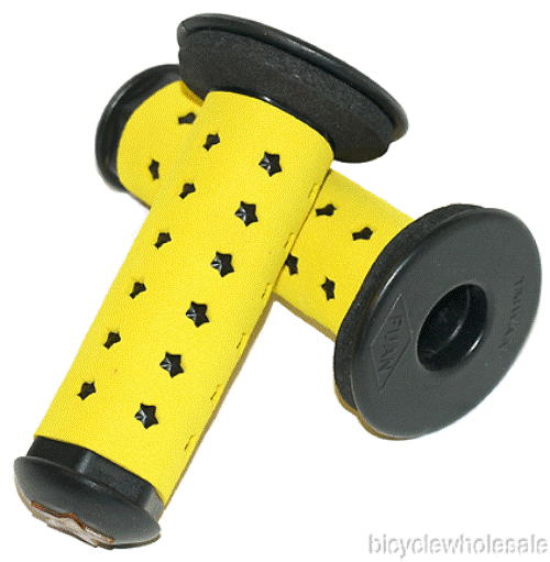 Old School Yellow /& Black BMX Grips W// Donuts NOS