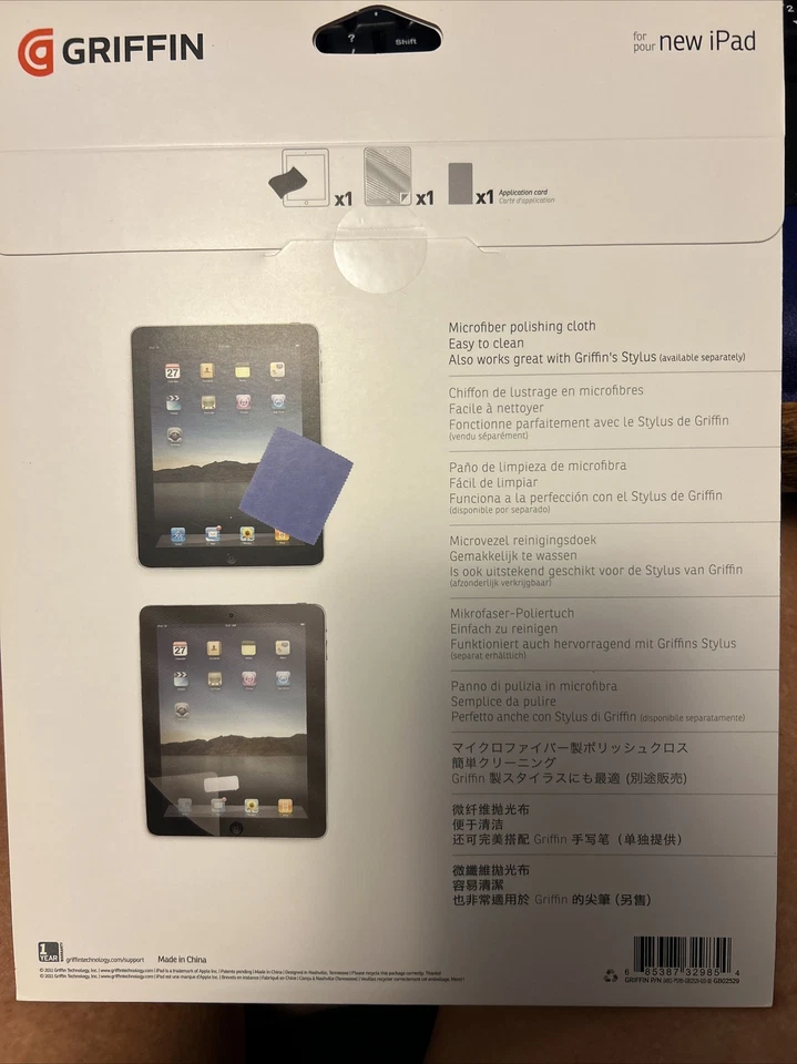 Griffin Screen Care Kit Matte Finish GB02529 For New IPad set of 3 - Image 2 of 4