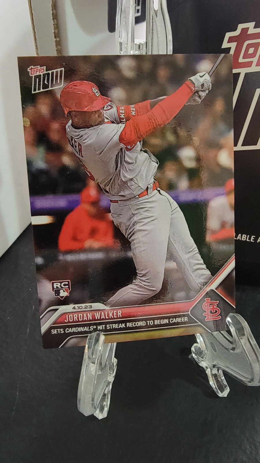 Jordan Walker 2023 MLB Topps Now #95 Hit Streak RC Rookie Cardinals