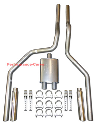 97 - 01 FORD F150 4.2 4.6 5.4 Truck Mandrel Dual Exhaust - Big Max Turbo Muffler