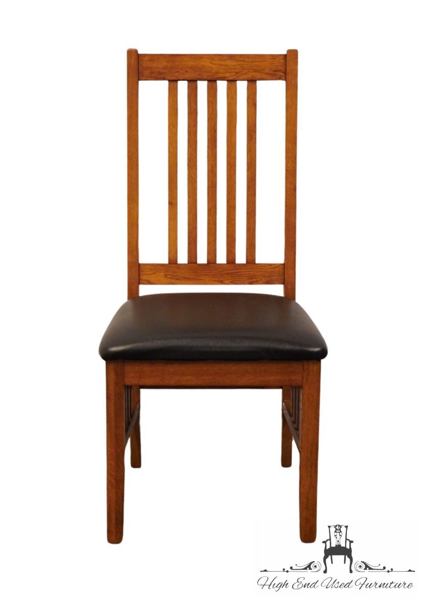 HIGH END VINTAGE Oak Contemporary Mission Style Dining Side Chair