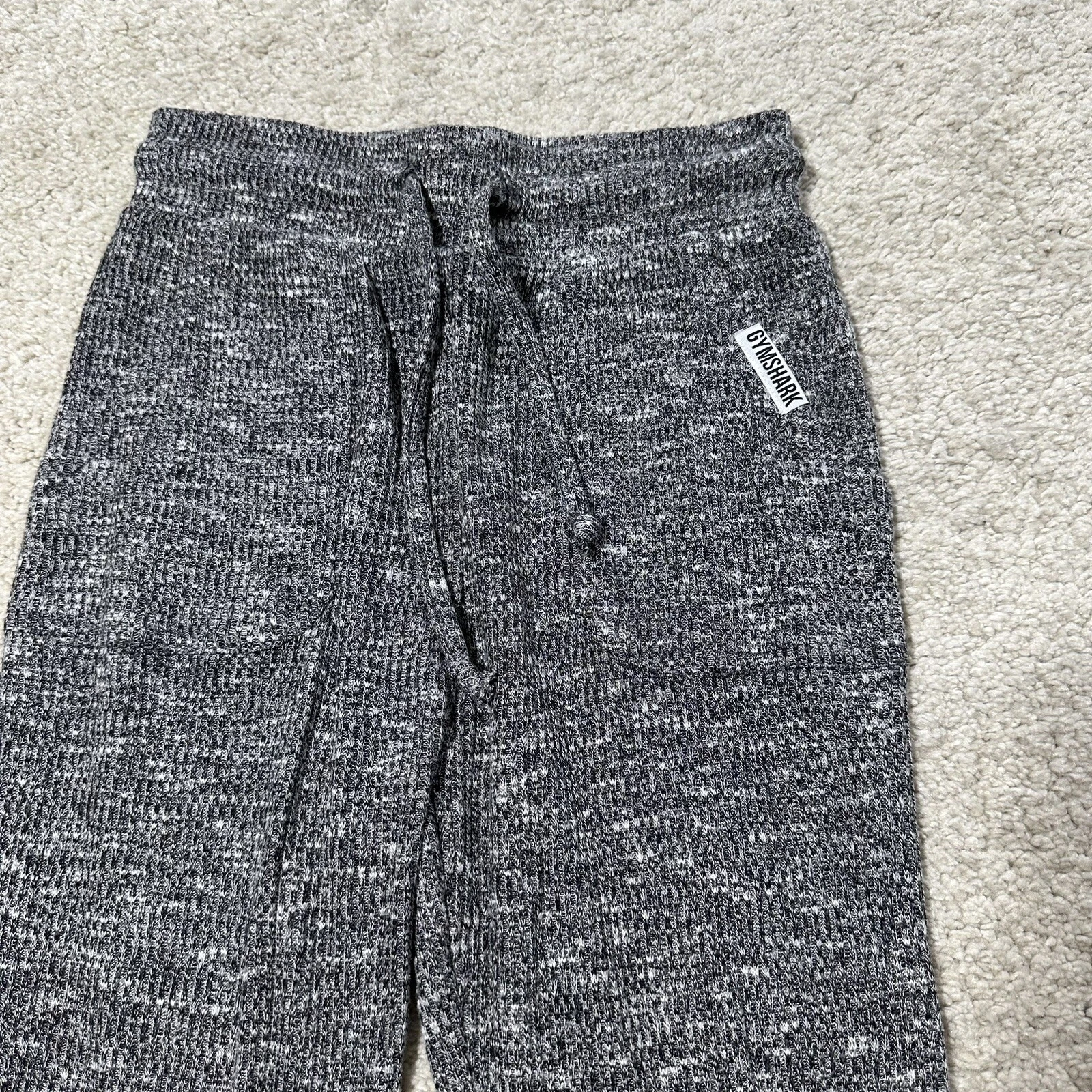 gymshark skinny heathered marl high rise pockets sweatpants