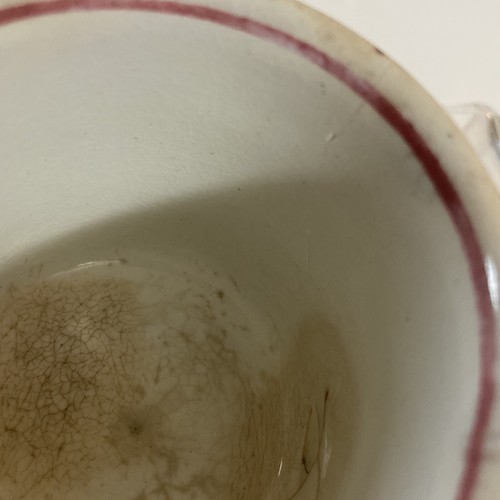 Antique 1800s Staffordshire Jolly Sailor Porcelain Transferware Child Mug Cup - 第 12/22 張圖片
