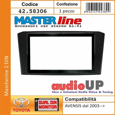 Masque Radio 2 DIN Avensis Depuis 2003 Avec Cadre Interne En Teinte Noire. - Photo 1/3