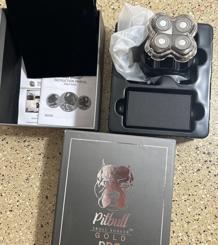 Skull Shaver Pitbull Gold PRO Electric razor - Wet/Dry 4 Head 4d OPEN ...
