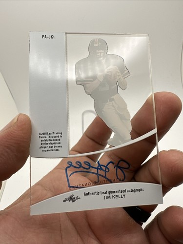 2015 Leaf Q Pure Autographs #PA-JK1 Jim Kelly Glass Auto HOF - Picture 5 of 6