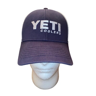 YETI Coolers Hat Snapback Navy Blue Trucker Mesh Adjustable Baseball Cap